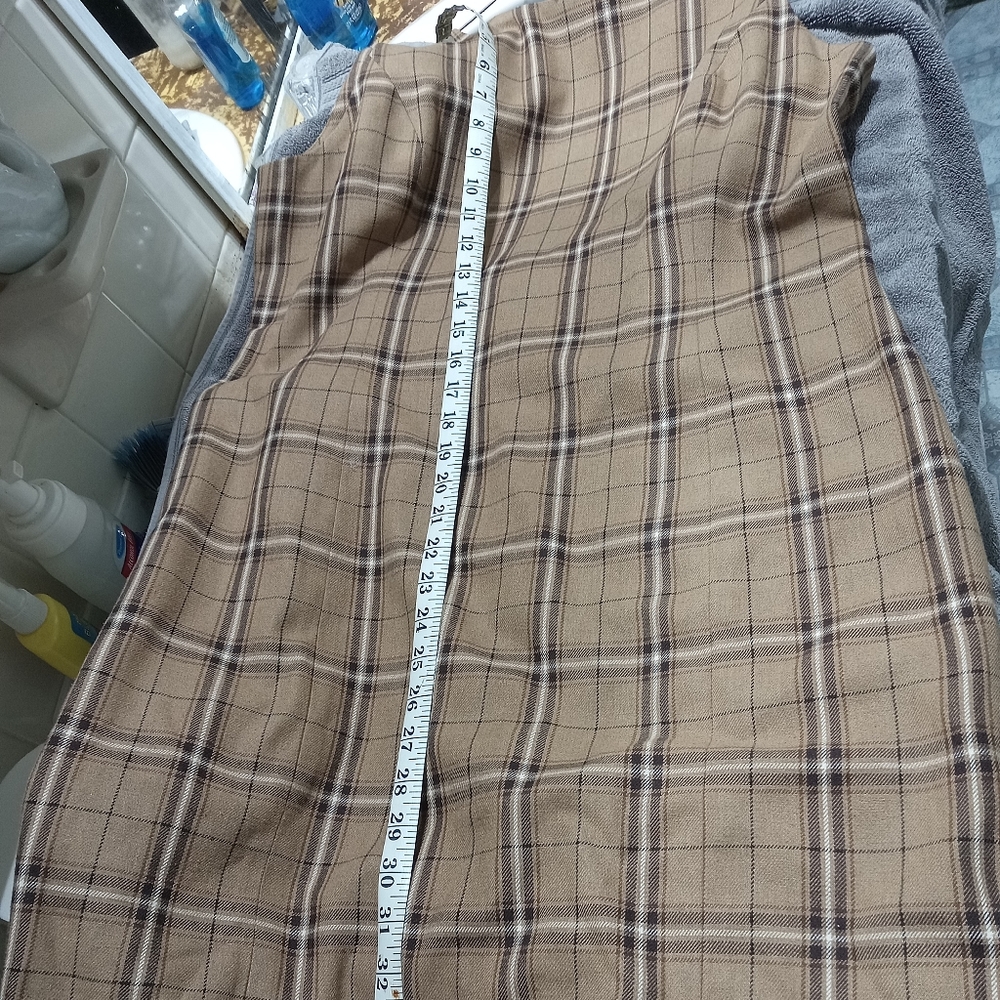 - Liz clabione size 10 brown and black no sleeves ladies dress zip up in b… - Picture 4 of 8